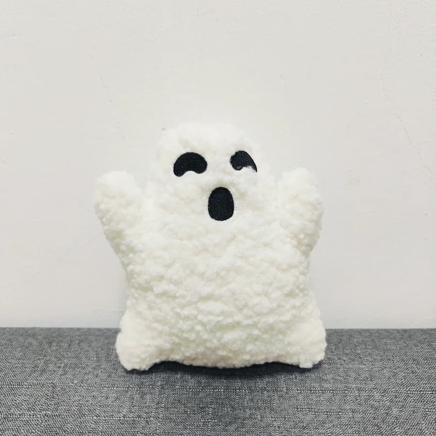 Pumpkin ghost pillow
