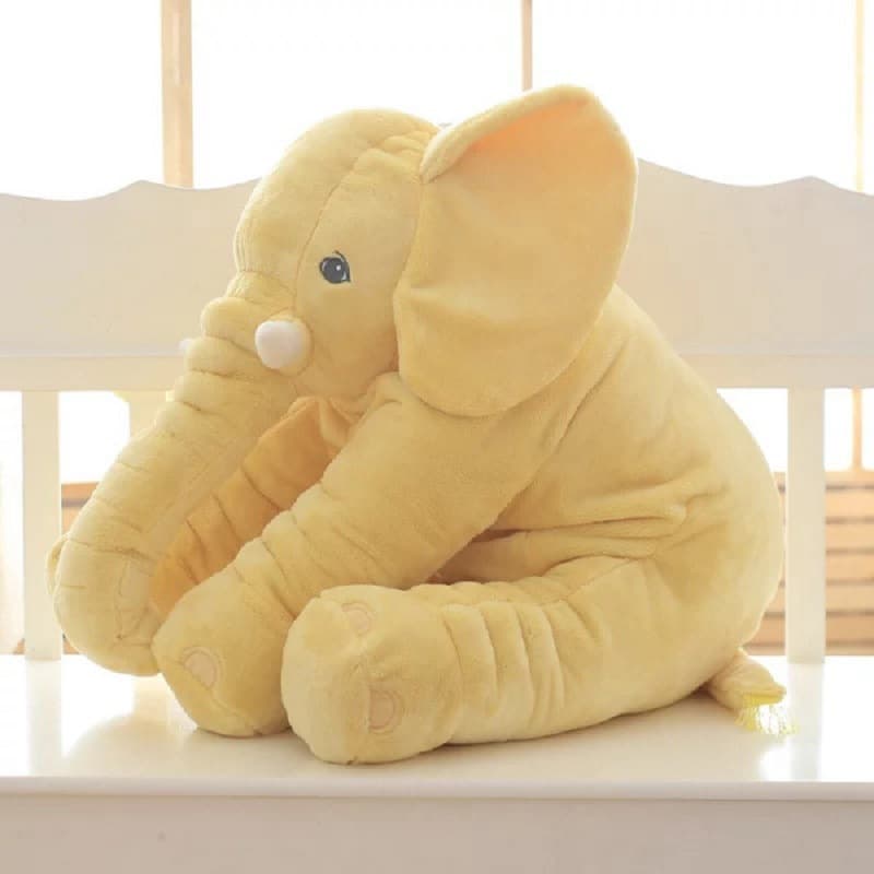 Yellow elephant plush, 60 cm