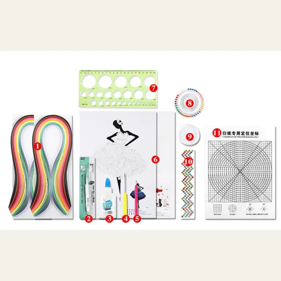 Paper quilling art kit