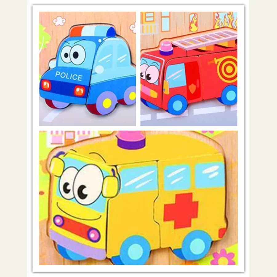Cartoon wooden puzzle