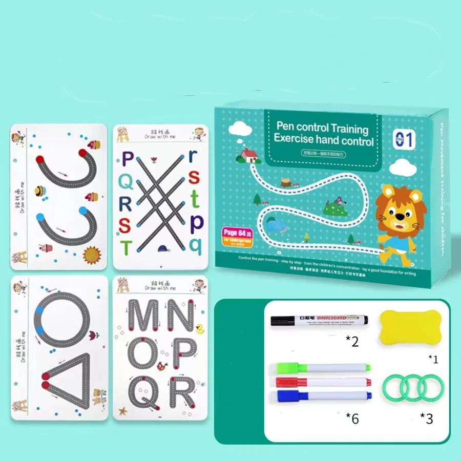 Reusable pen-control workbook