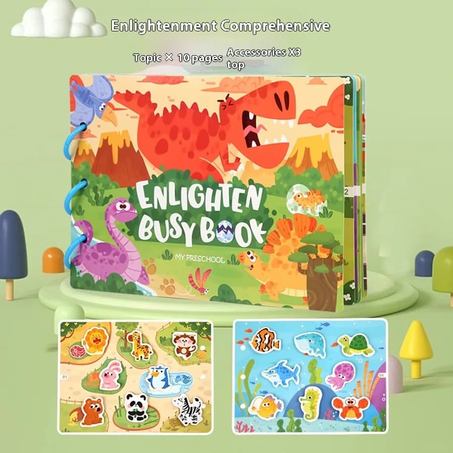 English reusable quiet book