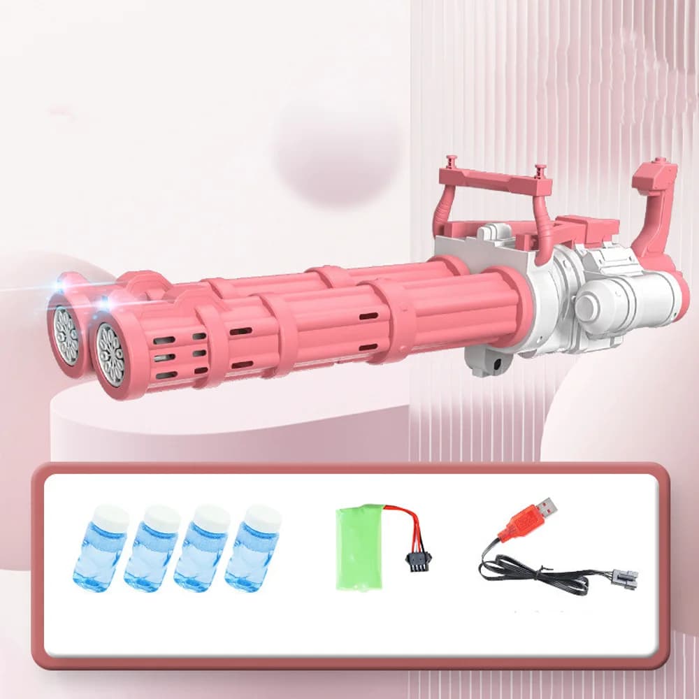 Double-tube bubble machine