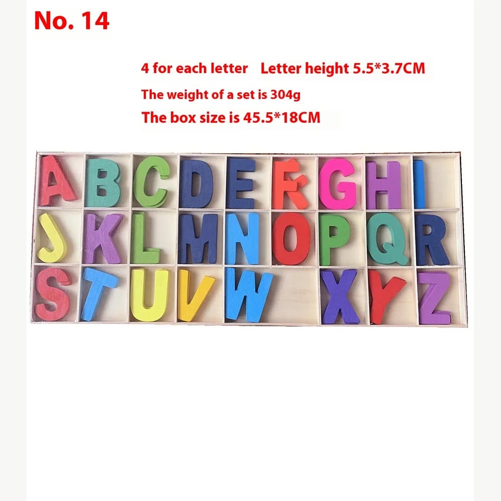 English letter figure blocks