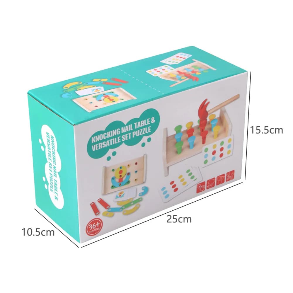 Wooden bridge-and-peg game