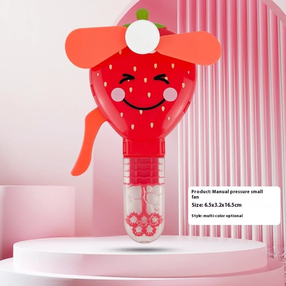Hand-pressure bubble wand