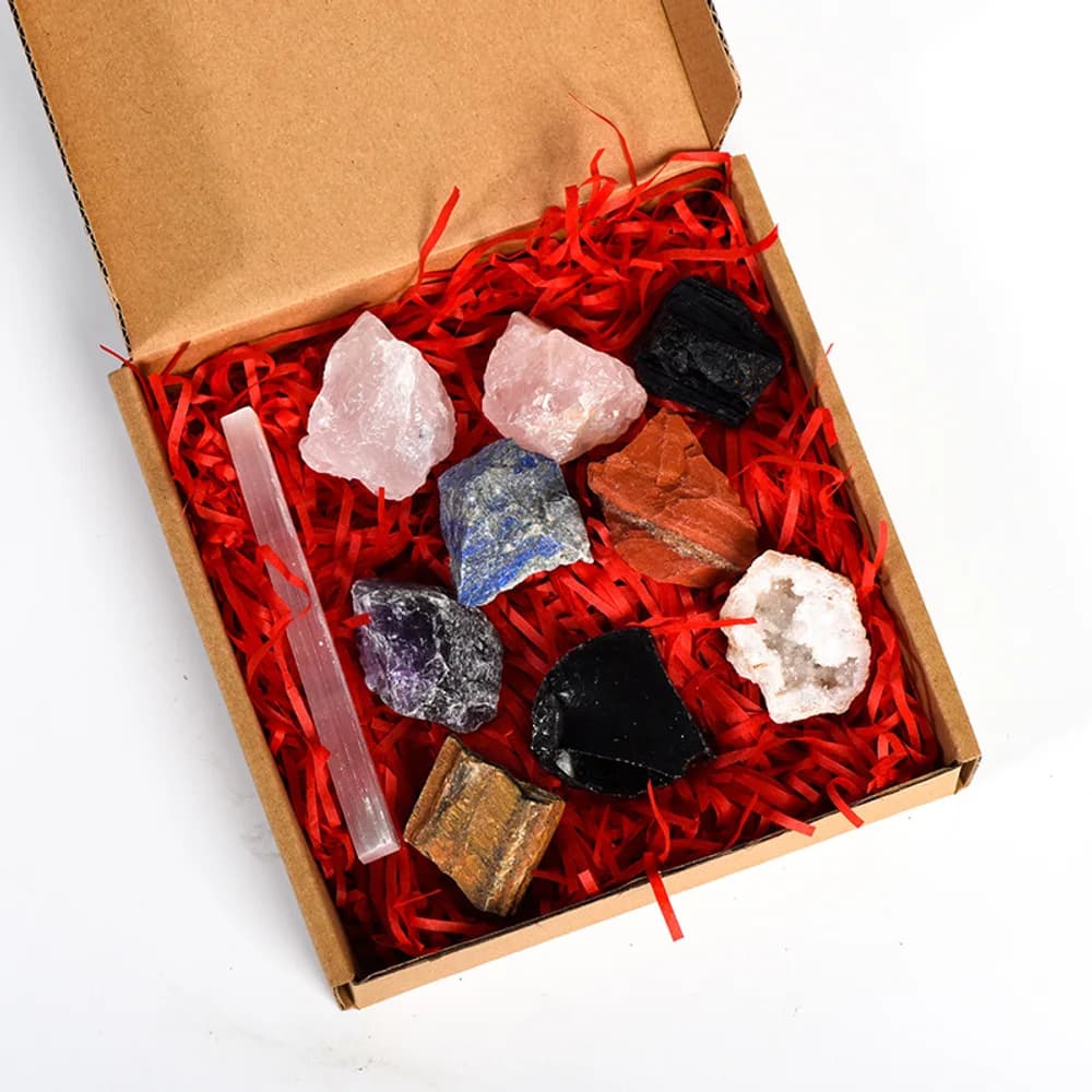 Nine-piece crystal discovery set