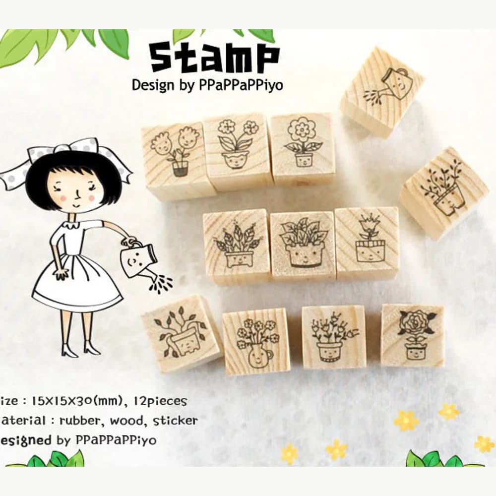 Travel journal stamp set