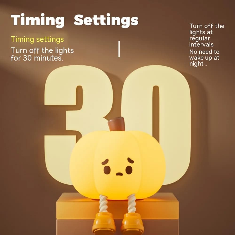Soft pumpkin night light