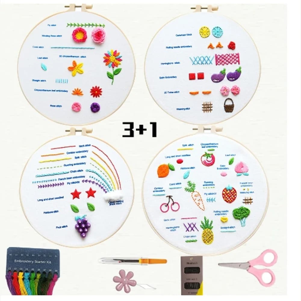 Beginner embroidery practice kit