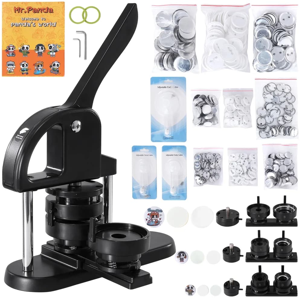 Three-in-one badge maker