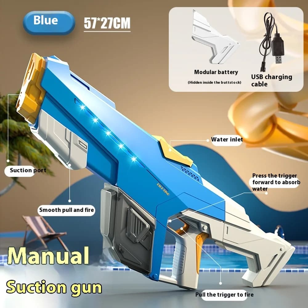 Self-filling long-range water blaster