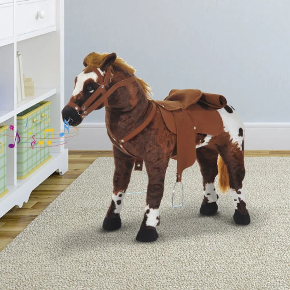 Sound-making ride-on horse