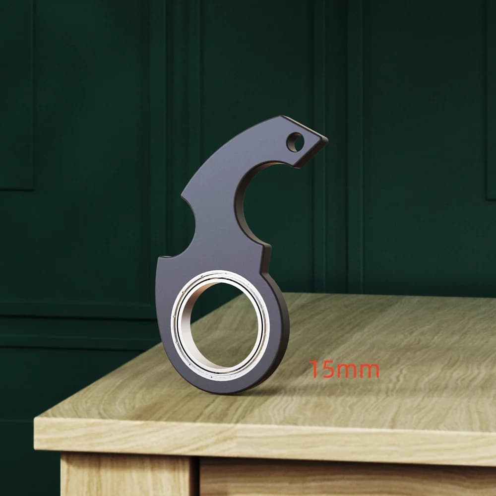 Metal fidget spinner keychain