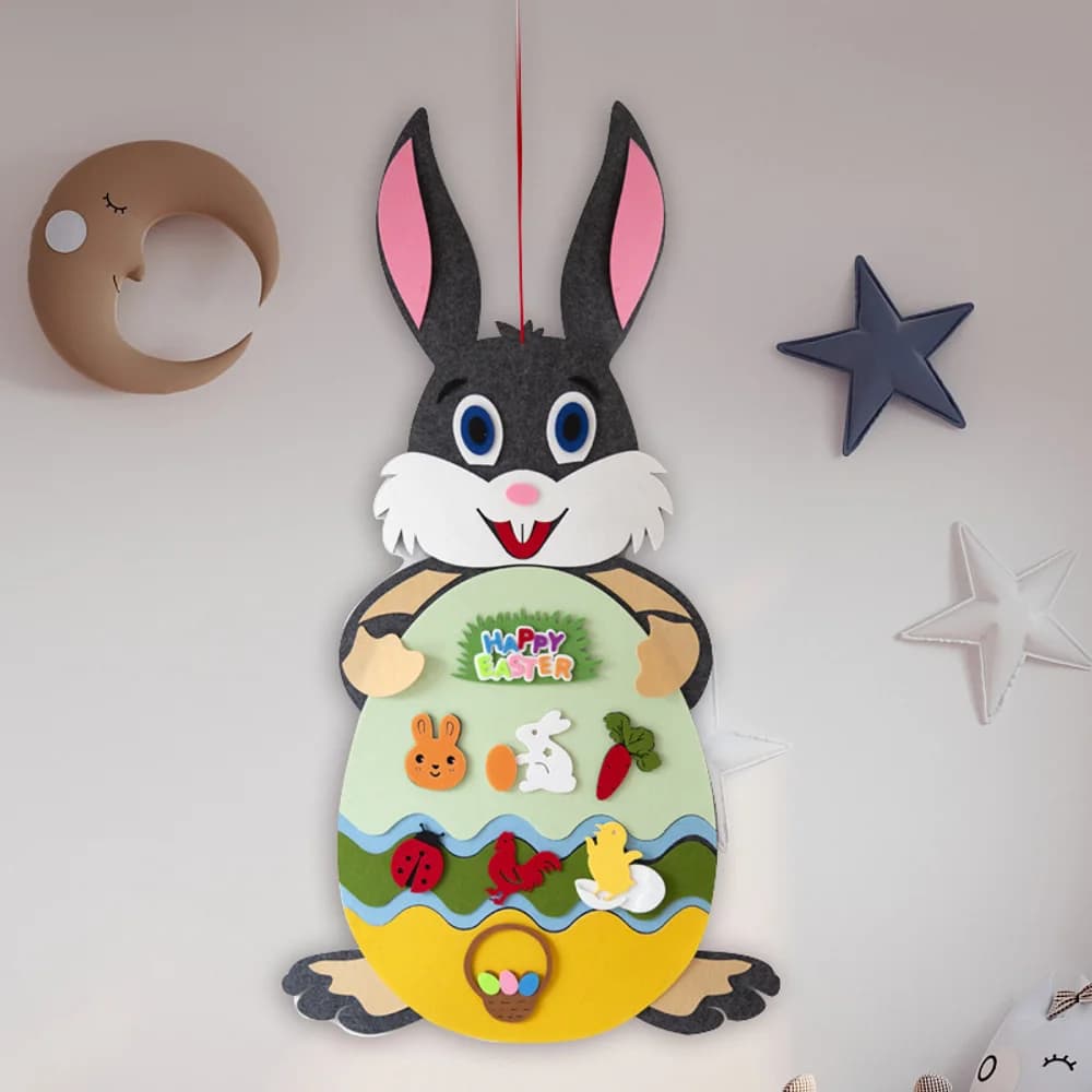 Felt bunny alphabet craft