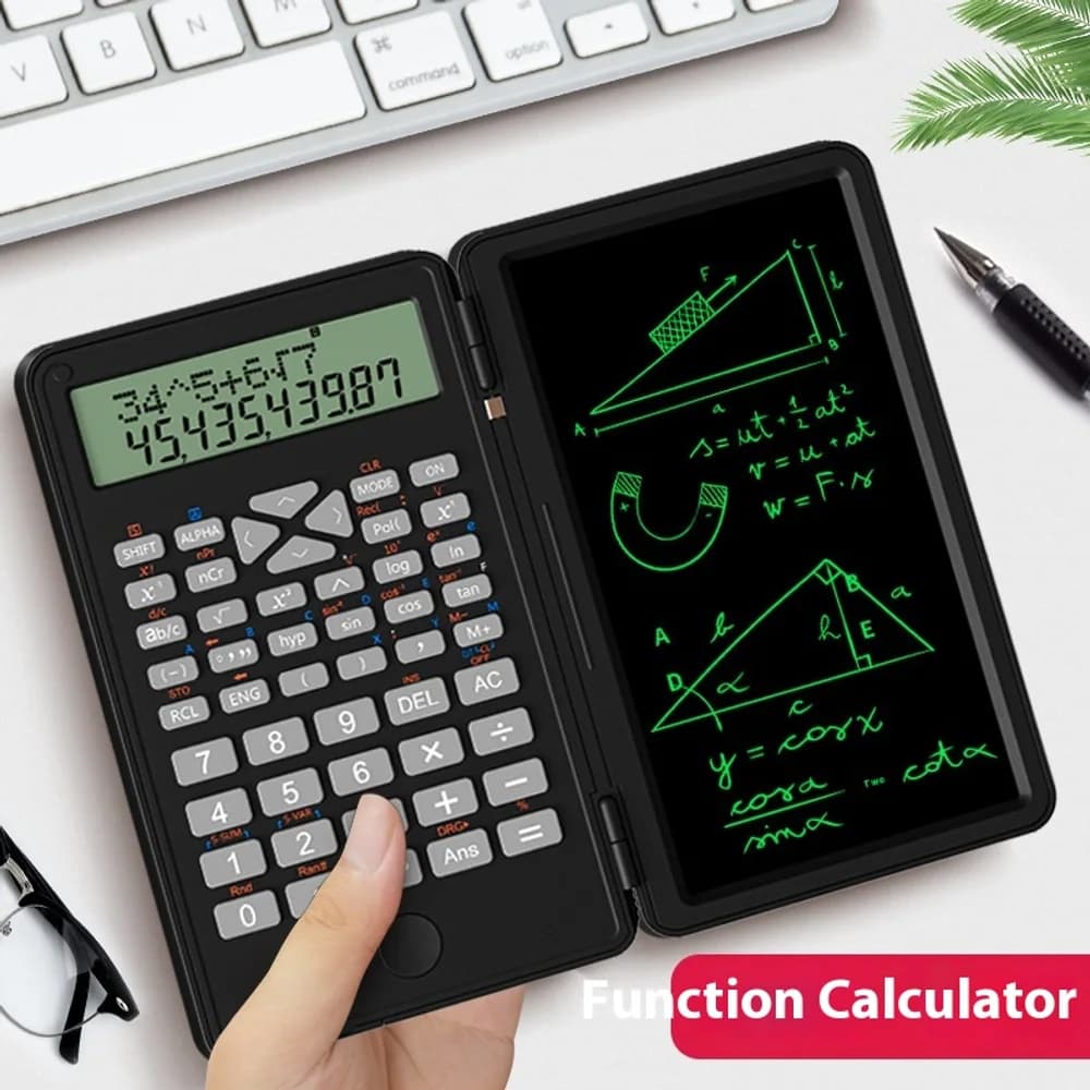 Calculator with handwriting board