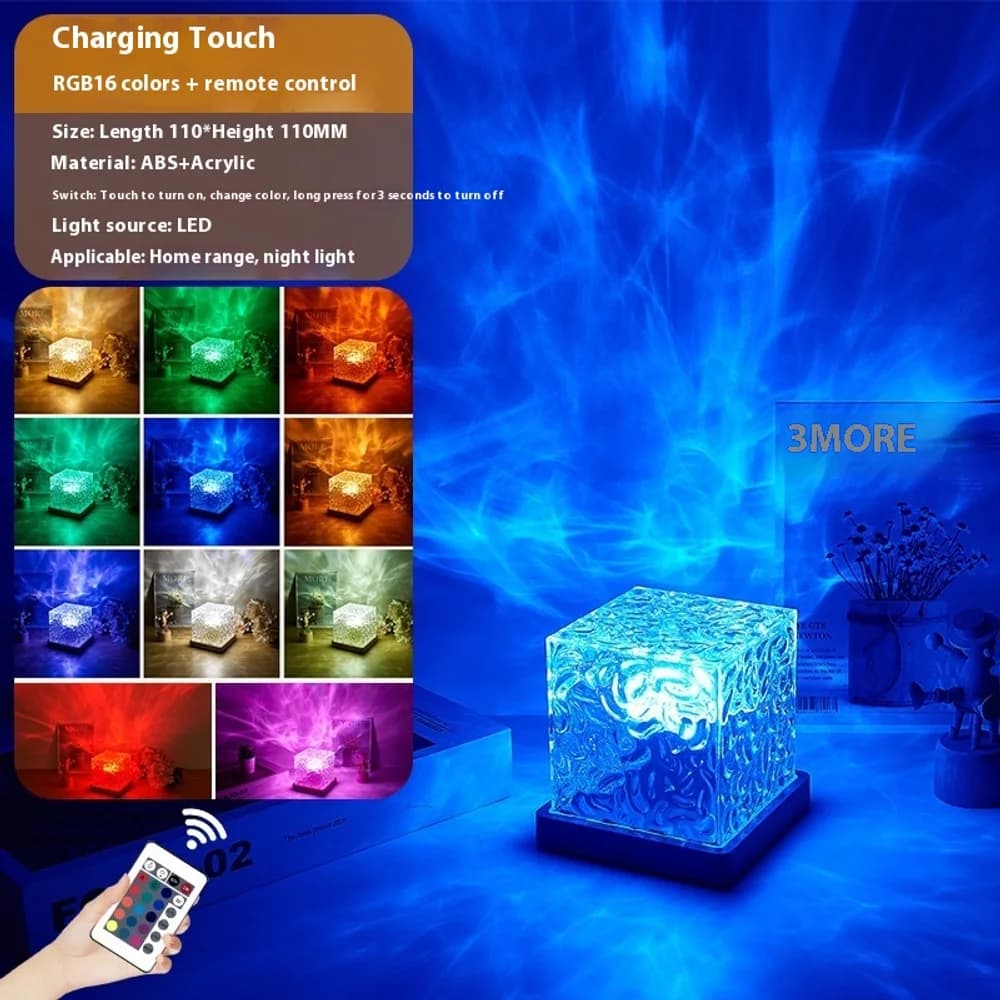 Rotating water-ripple projector