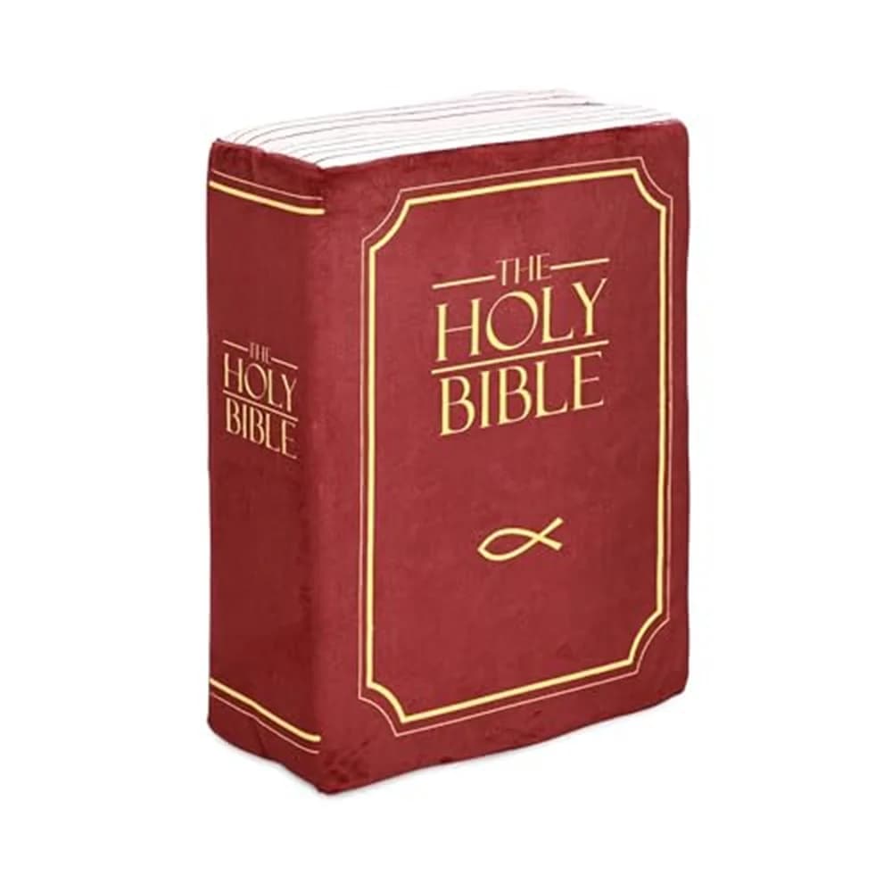 Soft book-shaped plush pillow