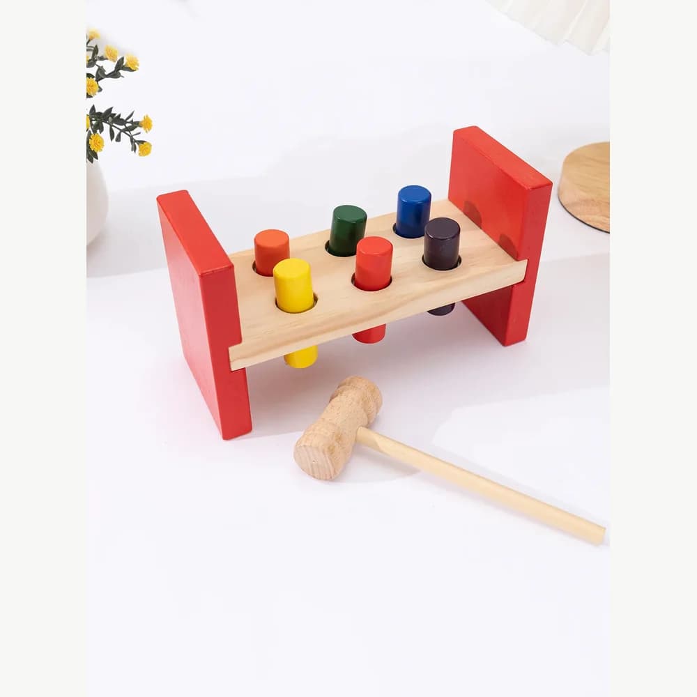 Wooden pounding bench