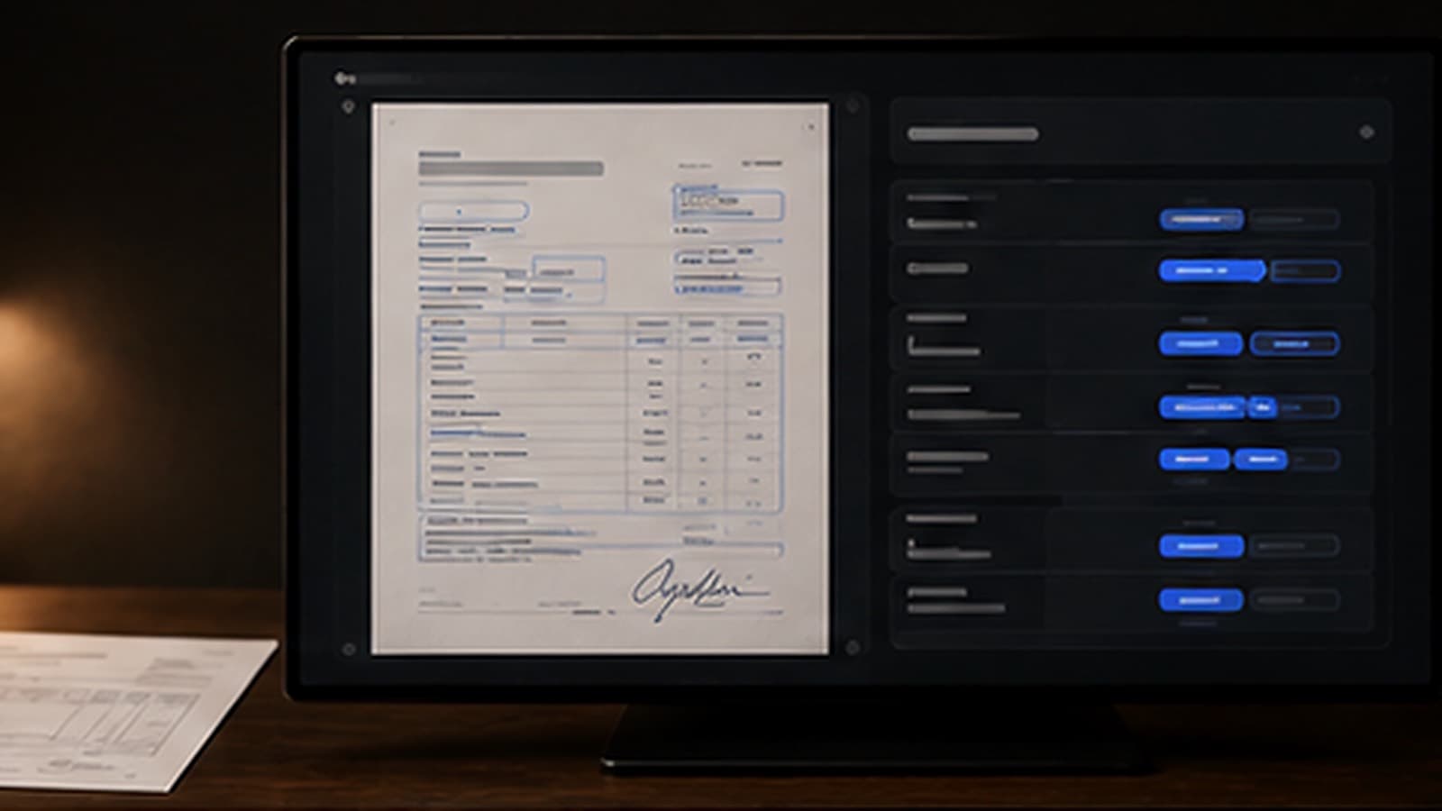 Recognition of invoices, invoices and contracts into structured data