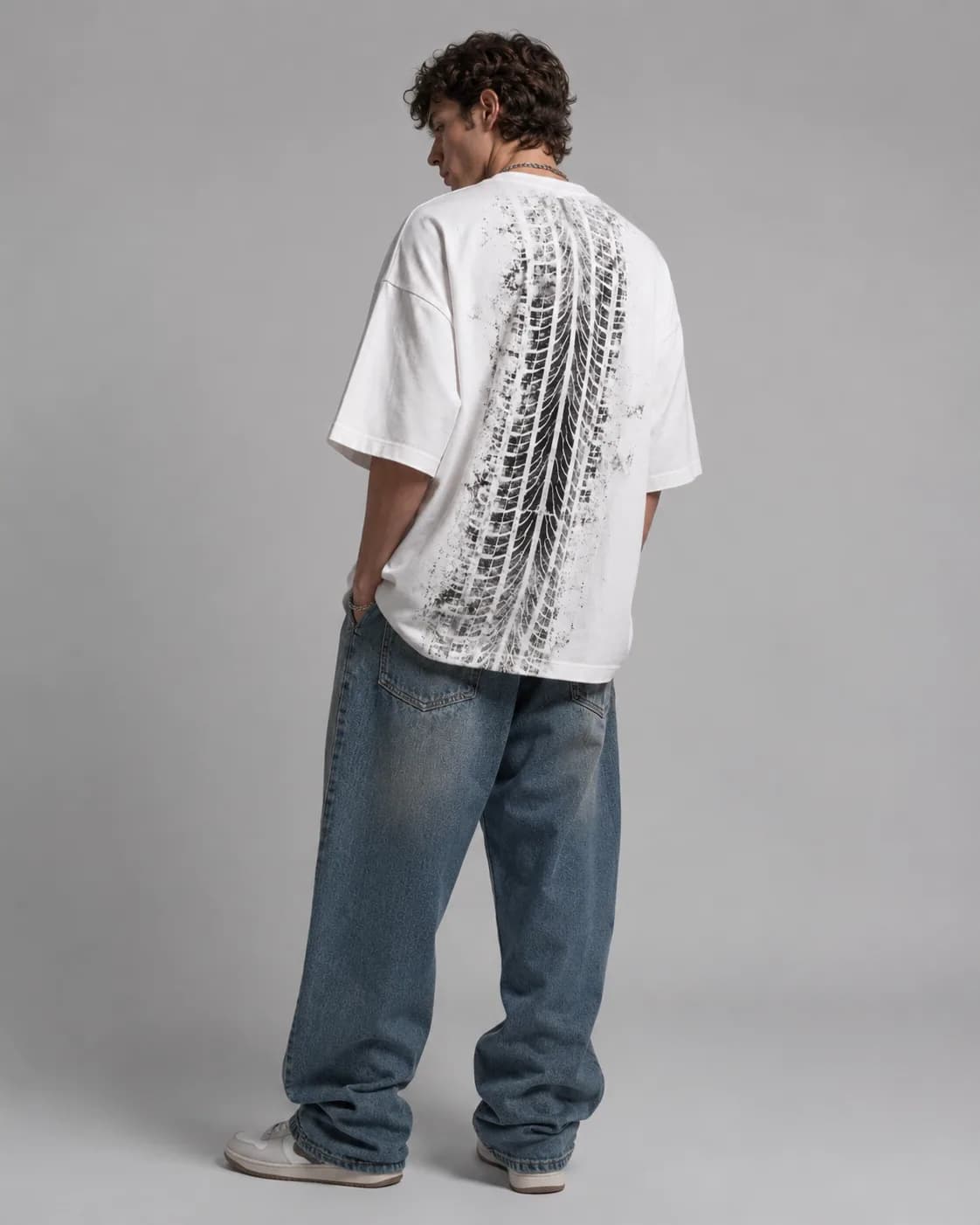 TIRE TRACK OVERSIZE TEE