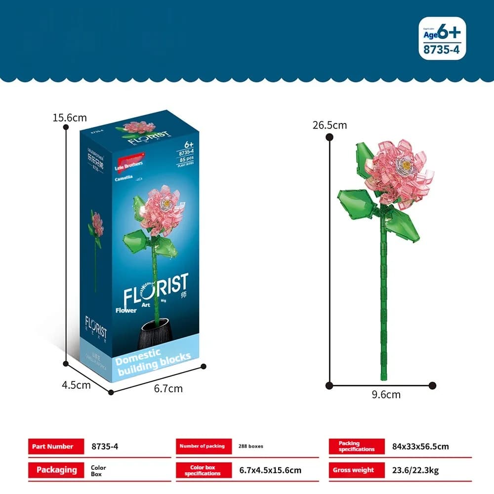 Mini flower building blocks